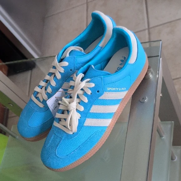 Adidas Samba OG Sporty & Rich Bright Pastel Blue Men's Sneakers US 10 - Picture 11 of 11